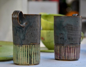 Gebrauchsgeschirr aus Steinzeugton. Töpferei im Odenwald. Barbara Macholz